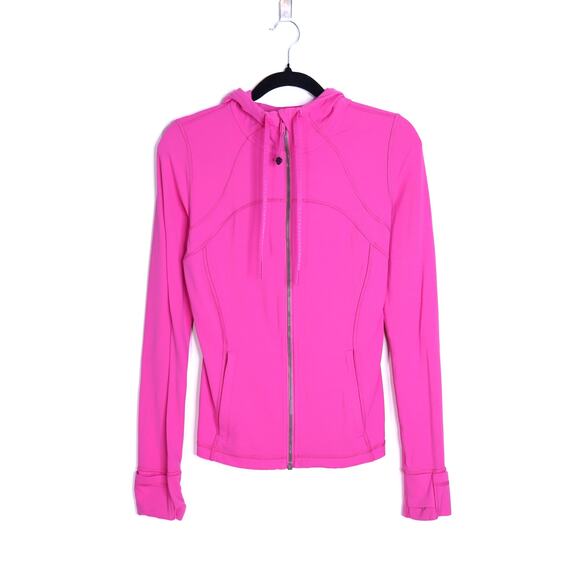 LULULEMON RARE Define Hooded Nulu Jacket Sonic Pink Long Sleeve Active Women's 6 - Picture 1 of 8
